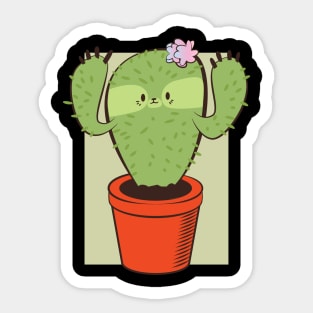 Cactus Sloth Tshirt Gift Sticker